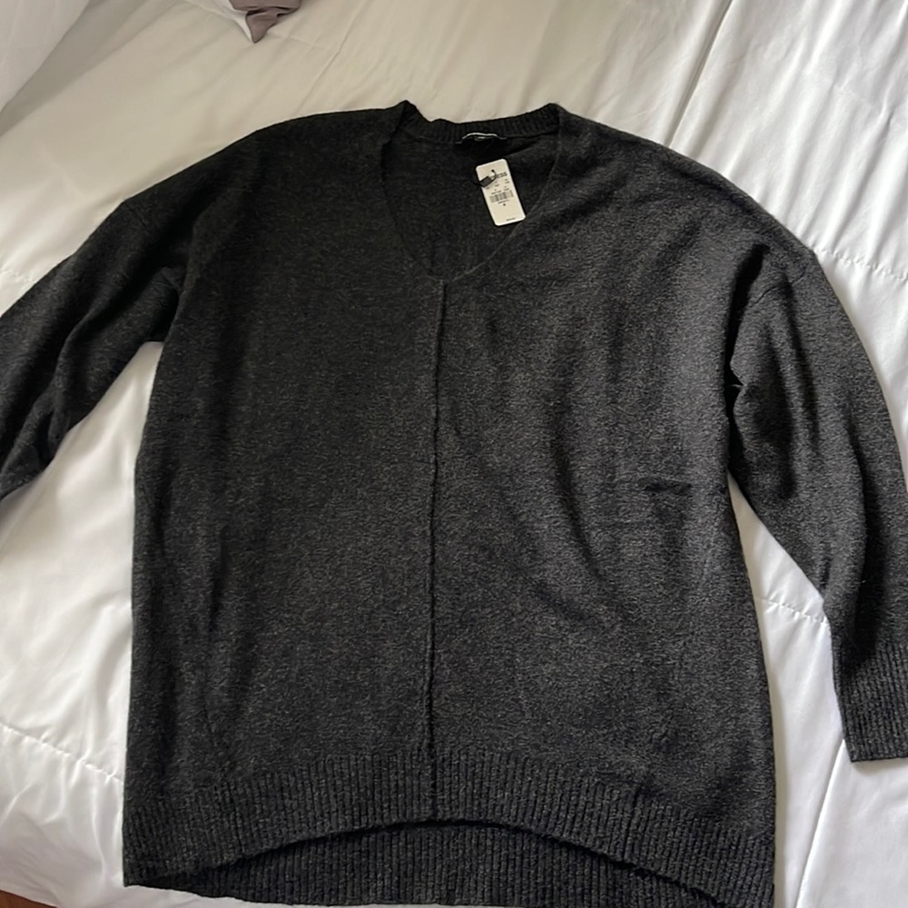 Express Dark Heather Gray Sweater